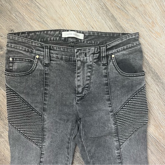 Pierre Balmain Denim Moto Jeans - Picture 4 of 10